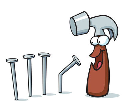 Hammer Nail Cartoon Images – Browse 2,242 Stock Photos, Vectors, and Video  | Adobe Stock