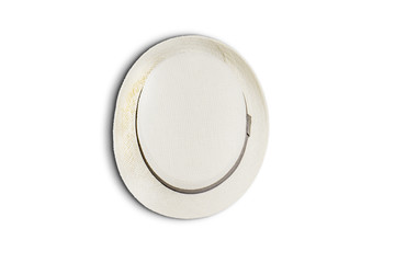 white hat isolated on a white background.