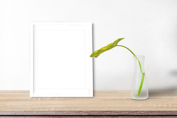 Modern home decor mock-up, Black frame with place for text. Mock up