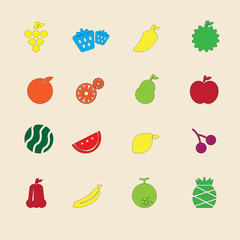 The fruit vector icon  design