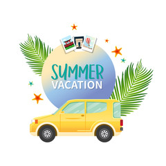 Summer holiday vacation concept, abstract style layout vector illustration