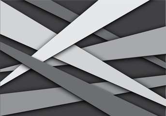 Abstract gray line overlap design modern creative background vector illustration.