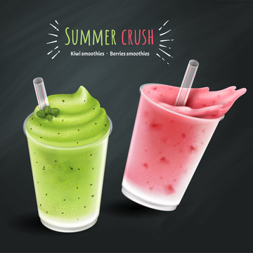 Fruit Smoothies Mockup