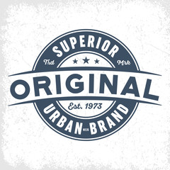 Original Urban Brand Label For Tee Print