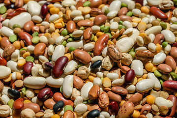 15 types of beans for soup background