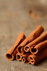 Bunch of cinnamon sticks