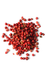 Pink peppercorns close up