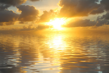 Naklejka na ściany i meble sunset on the sea