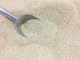 White sesame and scoop