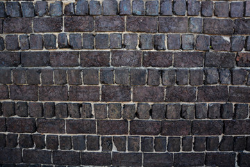 Black Bricks wall background