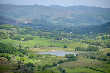 Fototapeta na wymiar View over Little Langdale, English Lake District