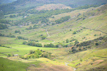 Fototapeta na wymiar View over Little Langdale, English Lake District