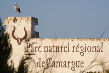 Regional park Camargue, sign