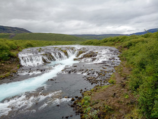 Beautiful Bruarfoss waterfall, Iceland