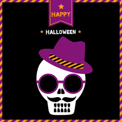 Halloween skull poster