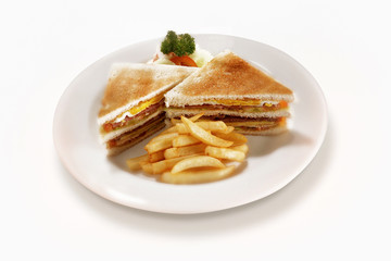 Sandwich set with french fries