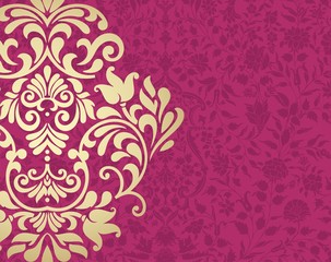 wedding card design, paisley floral pattern , India