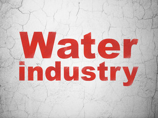 Industry concept: Water Industry on wall background