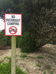 No Overnight Camping