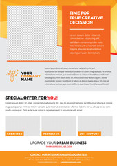 Flyer template, Brochures, Pamphlet, abstract background for professional, company, agency, coorporate in A4 Size Style 3
