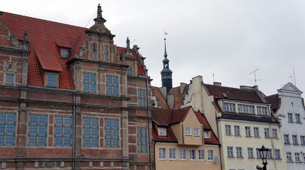 Roofs of old Gdansk, Poland