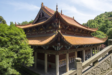 Lushan Temple at Yuelu Mountain, Changsha, China. Old architecture