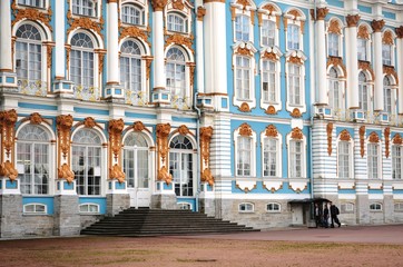 Ext&eacute;rieurs du palais de Tsarko&iuml;e Selo (Ville de Pouchkine/Russie)
