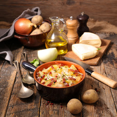 baked potato with cheese and bacon