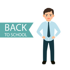 Back to school little boy