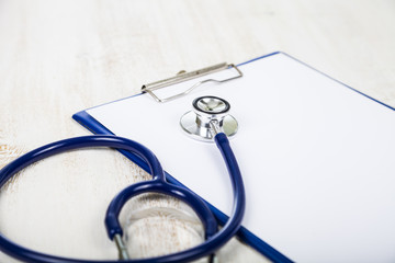 Tablet and stethoscope