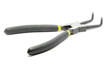 Obraz premium Black open and handled pliers on a white background.Tools series. 