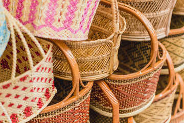 Handcraft woven Basket product of Thailand OTOP Shop SME best Thai quality for sale.