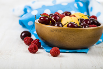 Ripe berries in a plate