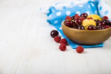 Ripe berries in a plate