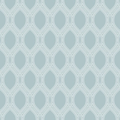 Seamless background for your designs. Modern light blue and white ornament. Geometric abstract pattern