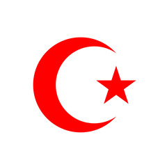 Star and crescent vector icon © Arcady