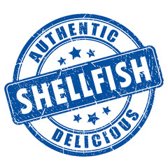 Shellfish food rubber stamp