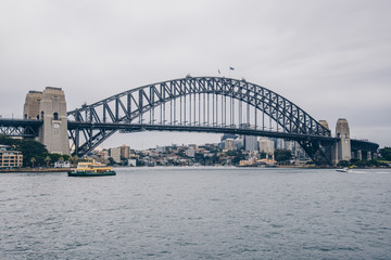 Fototapeta na wymiar Sydney Harbour bridge one of the famous iconic landmark of Sydney, New South Wales, Australia.