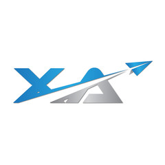 XA initial letter logo origami paper plane