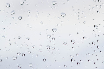 water drops on the glass