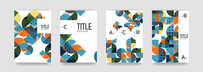 Obraz premium Set of brochure cover templates