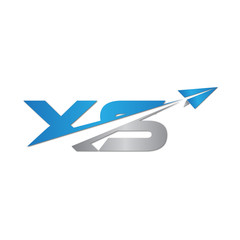 XS initial letter logo origami paper plane