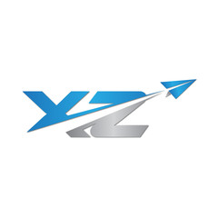 XZ initial letter logo origami paper plane