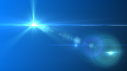 Sun burst and blue sky