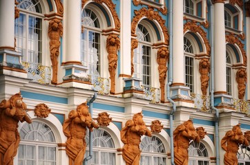 Extérieurs du palais de Tsarkoïe Selo (Ville de Pouchkine/Russie)