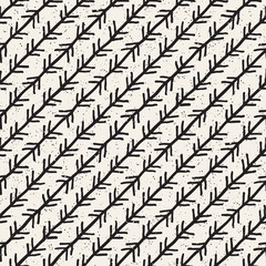 Seamless pattern with hand drawn lines. Abstract background with freehand brush strokes. Black and white texture. Ornament for wrapping paper.