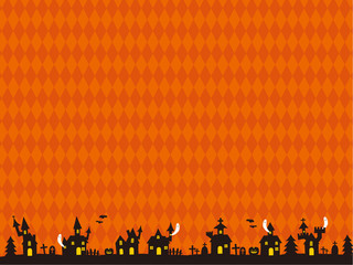 Fototapeta premium ハロウィン 背景イラスト