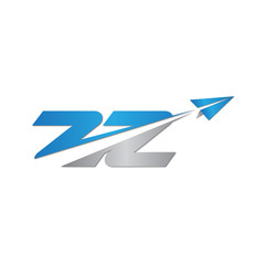 ZZ initial letter logo origami paper plane