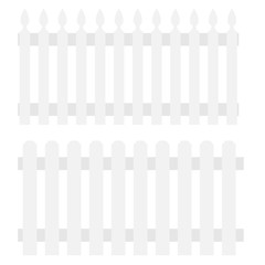 Two white fences