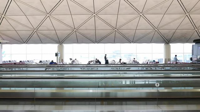 Hong Kong, September 2017 - :Hong Kong International Airport departure hall 